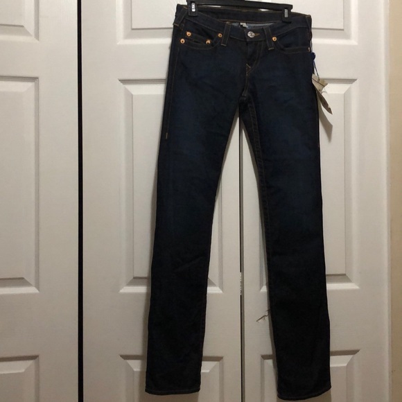 True Religion Straight dark blue jeans, size 28 , - Picture 2 of 7